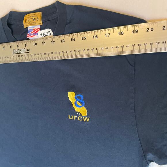Murina Men T-shirt size L Navy Blue Short Sleeve Exclusively Made for UFCW 8 - Picture 2 of 7
